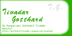 tivadar gotthard business card